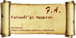 Faluvégi Agapion névjegykártya
